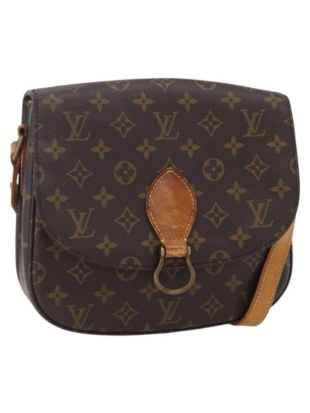 Authentic LOUIS VUITTON Monogram Saint Cloud GM Shoulder Bag M51242 LV